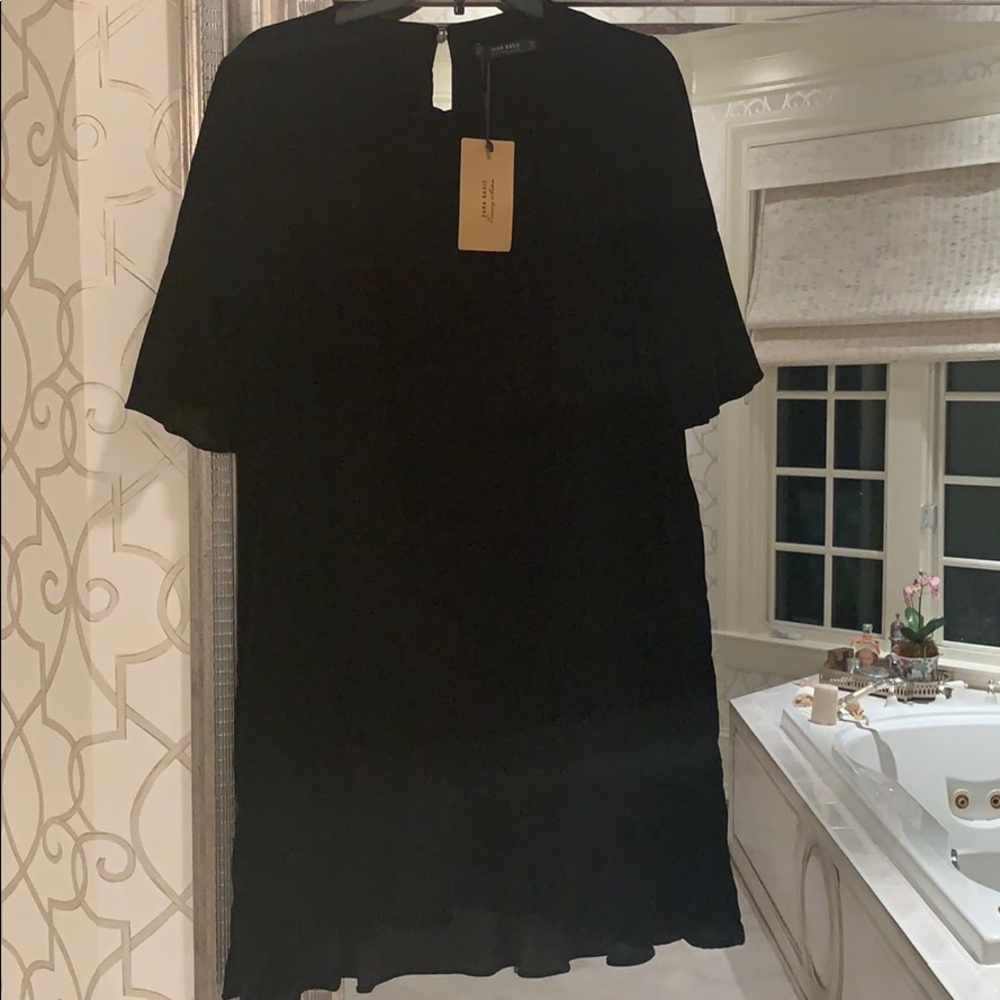 Zara Black velvet dress